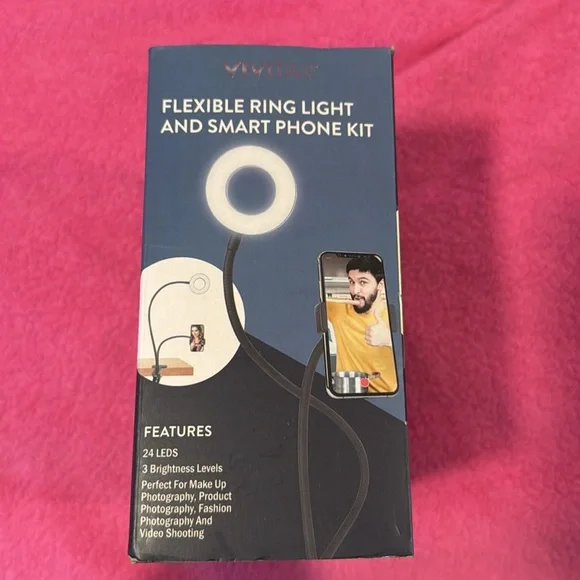 Still sealed, NEW flexible ring light/smartphone kit!